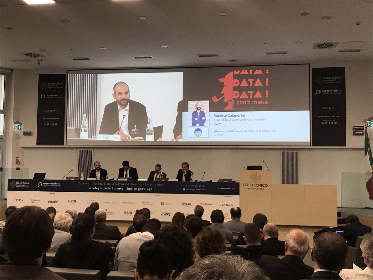 Osserv_Digital's tweet photo. In @snam portate avanti diverse progettualità di #advancedanalytics e un’iniziativa di #computervision in collaborazione con una #startup. C’è ne parla Roberto Calandrini mostrando i benefici raccolti #OBDA19 #OssBigData https://t.co/N7JvTuEF45