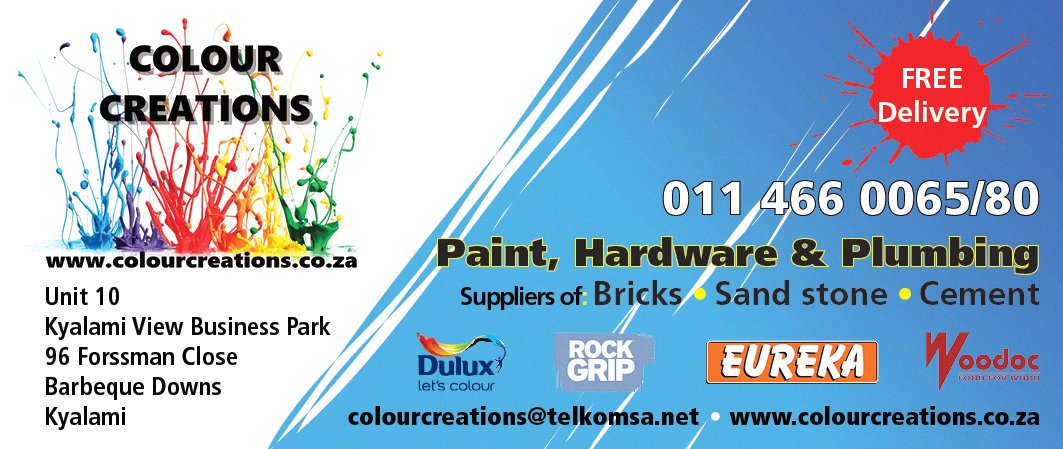 JoziMapsSA's tweet photo. Colour Your Life... Colour Creations, Barbeque Downs, #Kyalami - Paint, hardware &amp; plumbing. #colourcreations https://t.co/liINv99axo
