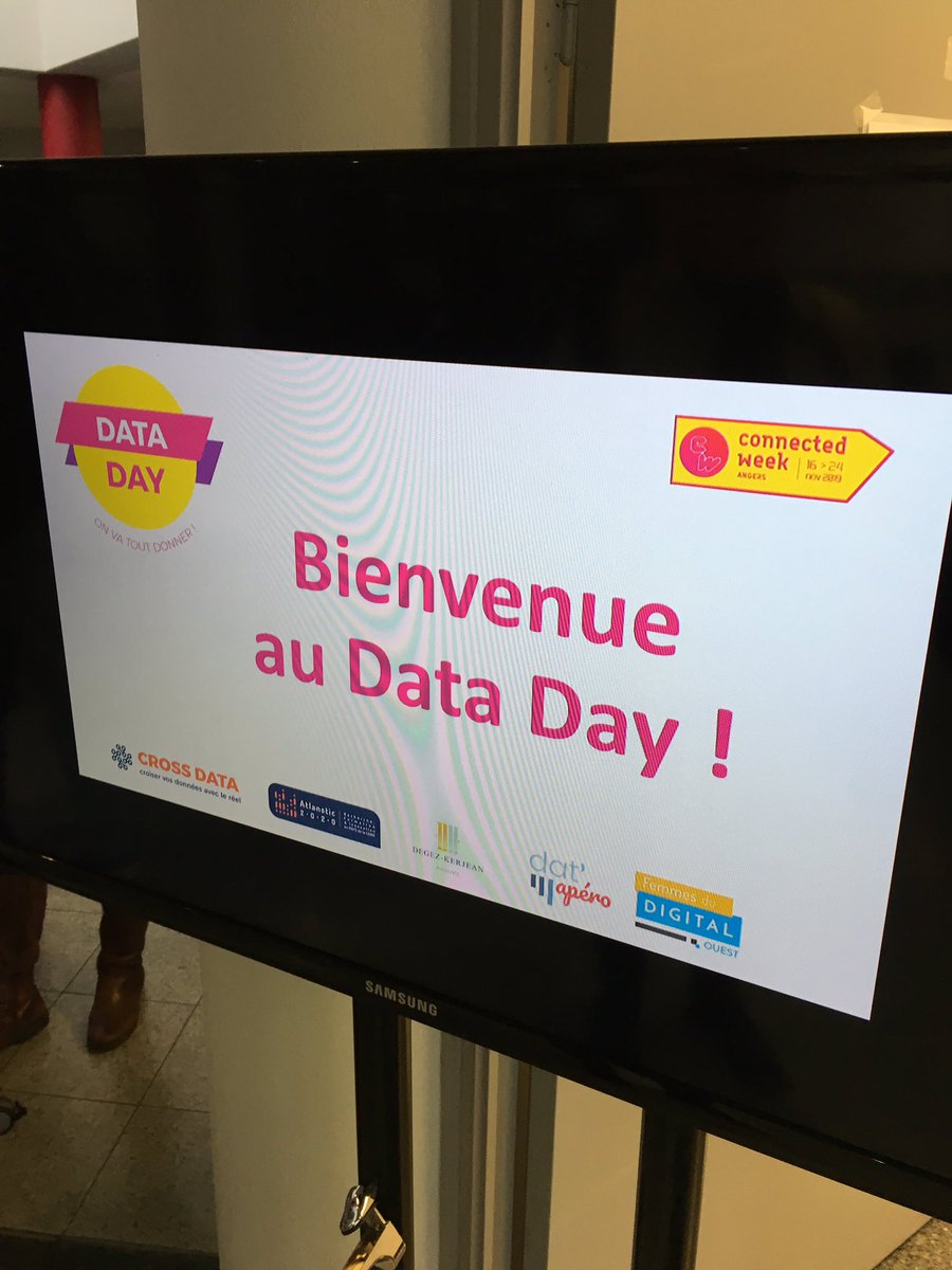 ATechnopole's tweet photo. C’est parti pour le #Dataday ! Une journée dédiée à la #donnée dans le cadre de la #ConnectedWeek @Angers ! @ATechnopole @Angers_ALDEV https://t.co/wiT3NLc99H