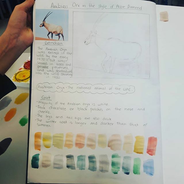 Beautiful colour swatches by Alexandra in 9.2 #year9 #art #beautiful