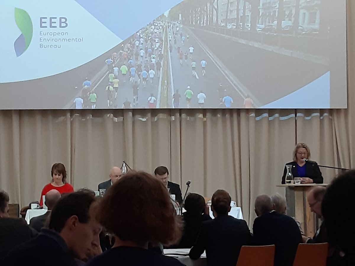 DeborahlLong's tweet photo. Good start to @Green_Europe AGM from Germany's Fed Minister for #Emvironment welcoming #EuropeGreenDeal &amp; outlining what needs to be done re #climateneutrality #JustTransistion #EnvironmentalActionPlan https://t.co/kon2zwp9jW