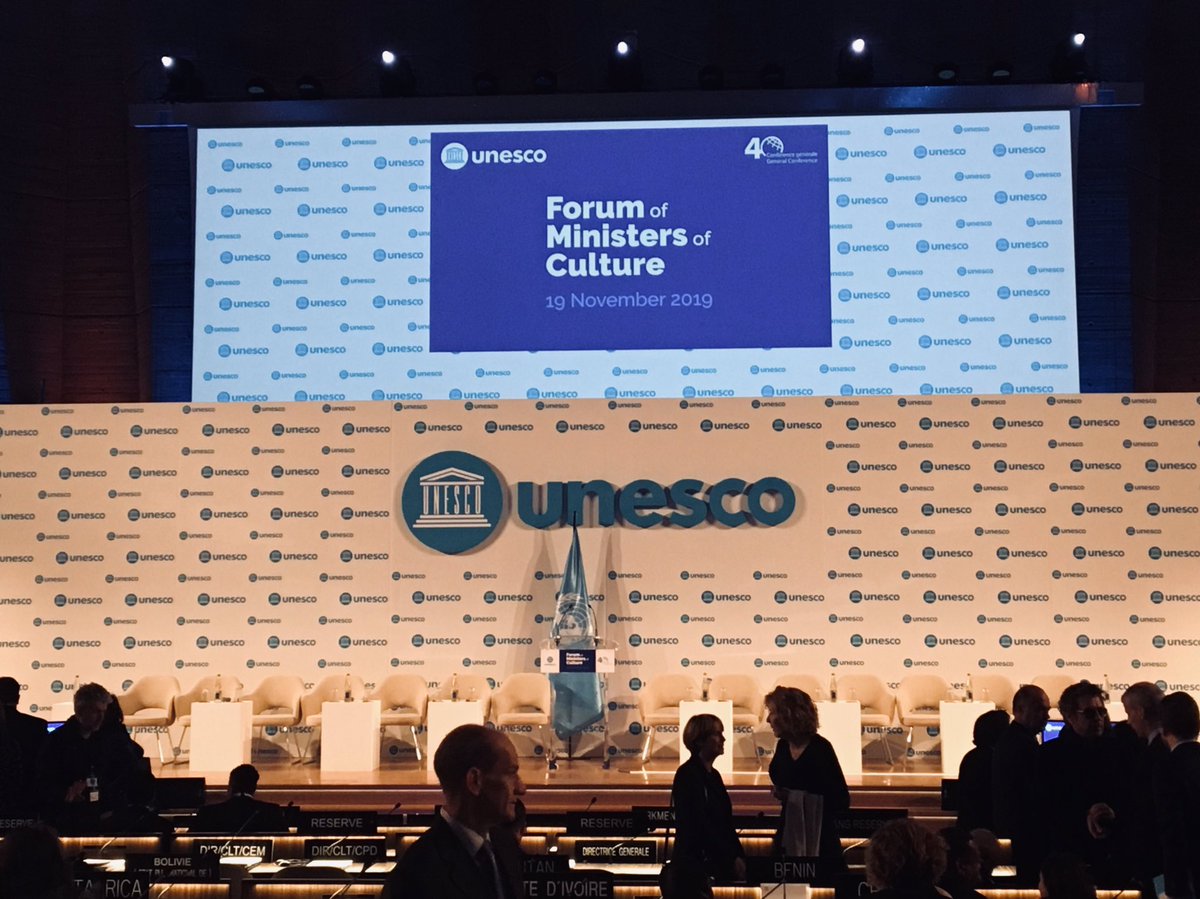 FinlandUNESCO's tweet photo. Forum of Ministers of Culture @UNESCO discusses central place of culture in public policies &amp; its impact on sustainable development. Over 140 Ministers and high representatives, from Finland Minister of Science and Culture @KosonenHanna @okmfi #unescoGC 
👉https://t.co/a5JUxlWiam https://t.co/FeIuYDBF6d
