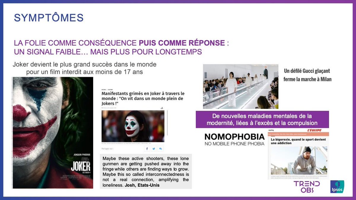 Ipsosbva's tweet photo. 🔴️ #TrendObs 2020 : La folie, un signal faible… mais plus pour longtemps. https://t.co/sHdHUaqBVA