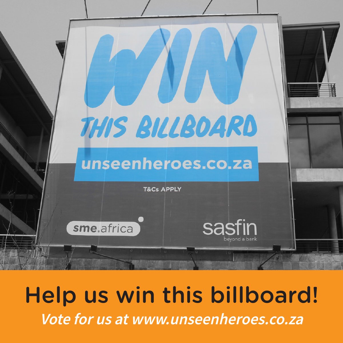 Help us #winthisbillboard!! Lets get together and vote to get <a href="/StreetDev/">dstreetdev</a>  on this billboard. All it takes is 3 simple steps. Click on the following link, unseenheroes.co.za/viewall.html# search for The Digital Academy, and click on Vote. Easy! Now get voting! #unseenheroes #win #Devs