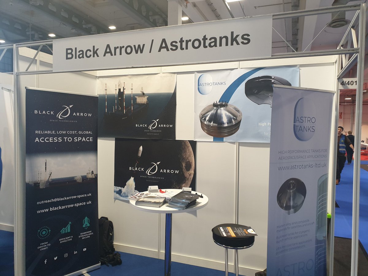 BlackArrowSpace's tweet photo. Ready to meet the European Space Industry at @SpaceTechExpoEU #SpaceTechExpo #space #Rockets #satellites #spaceport #investmentopportunity https://t.co/PvNUqa1s9g