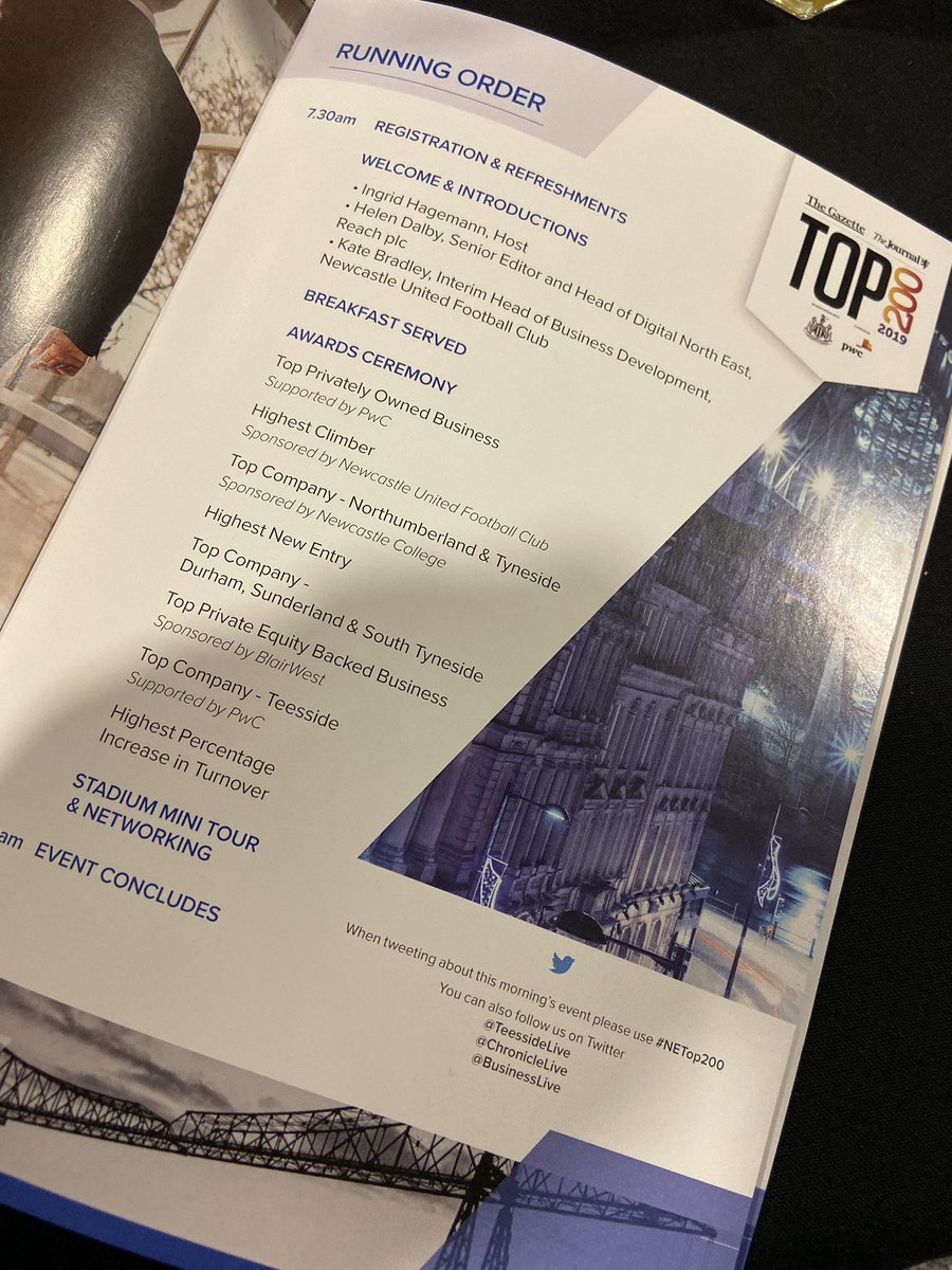 Very proud to sponsor the Top Company award this morning at #netop200 at <a href="/NUFC/">Newcastle United</a>. Best of luck to all of those nominated and all of the worthy winners. <a href="/NCLCollege/">Newcastle College</a>