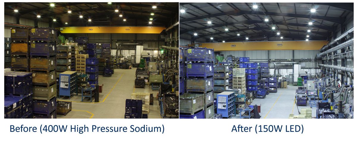A great example of how a quality LED lighting system can dramatically improve warehouse environments.

 #energyefficient #sustainabletech
