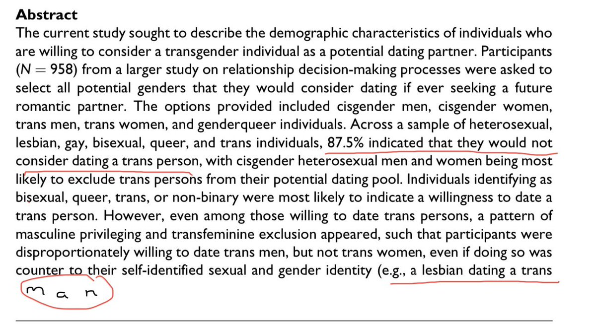 Nearly 90% express a dating preference that shockingly , rely on SEXual orientation. Here Lesbians including “TransMen” are highlighted in the abstract. Yet it’s heterosexual men and women, the biological kind, who are the most “bigoted”. Newspeak for SEXual attraction.