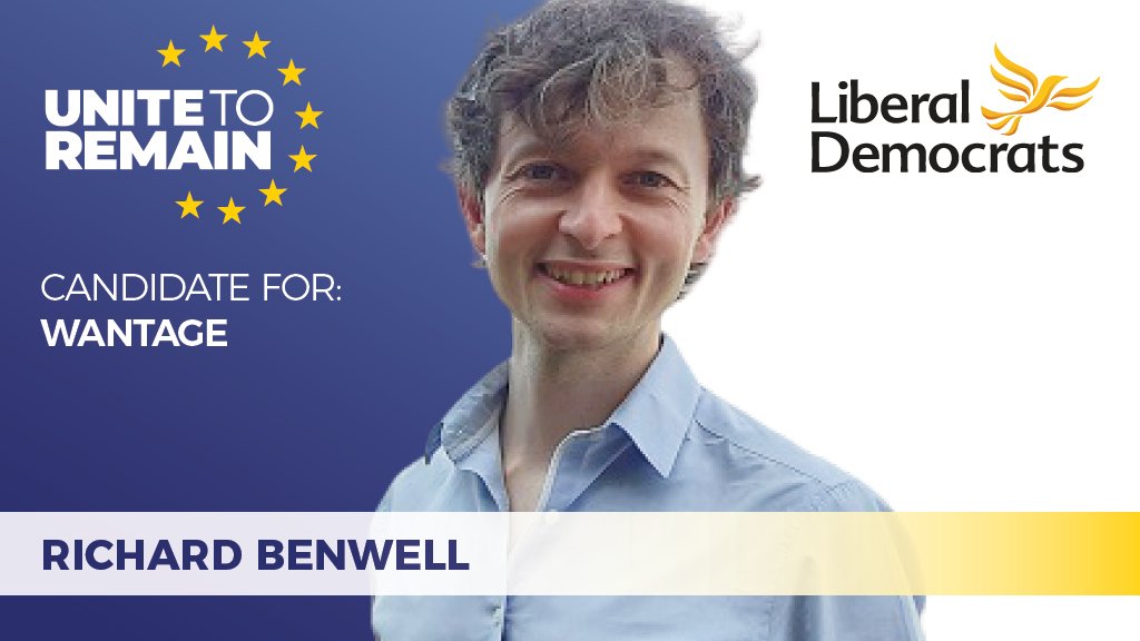 unitetoreform's tweet photo. Official #unitetoremain Remain Alliance candidate for Wantage @RSBenwell https://t.co/Woi0CRmXb8