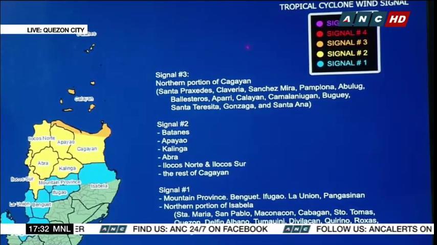 ANCALERTS's tweet photo. NOW on ANC: PAGASA gives updates on #RamonPH and #SaraPH. #WeatherPatrol https://t.co/vKrxXKzxBh