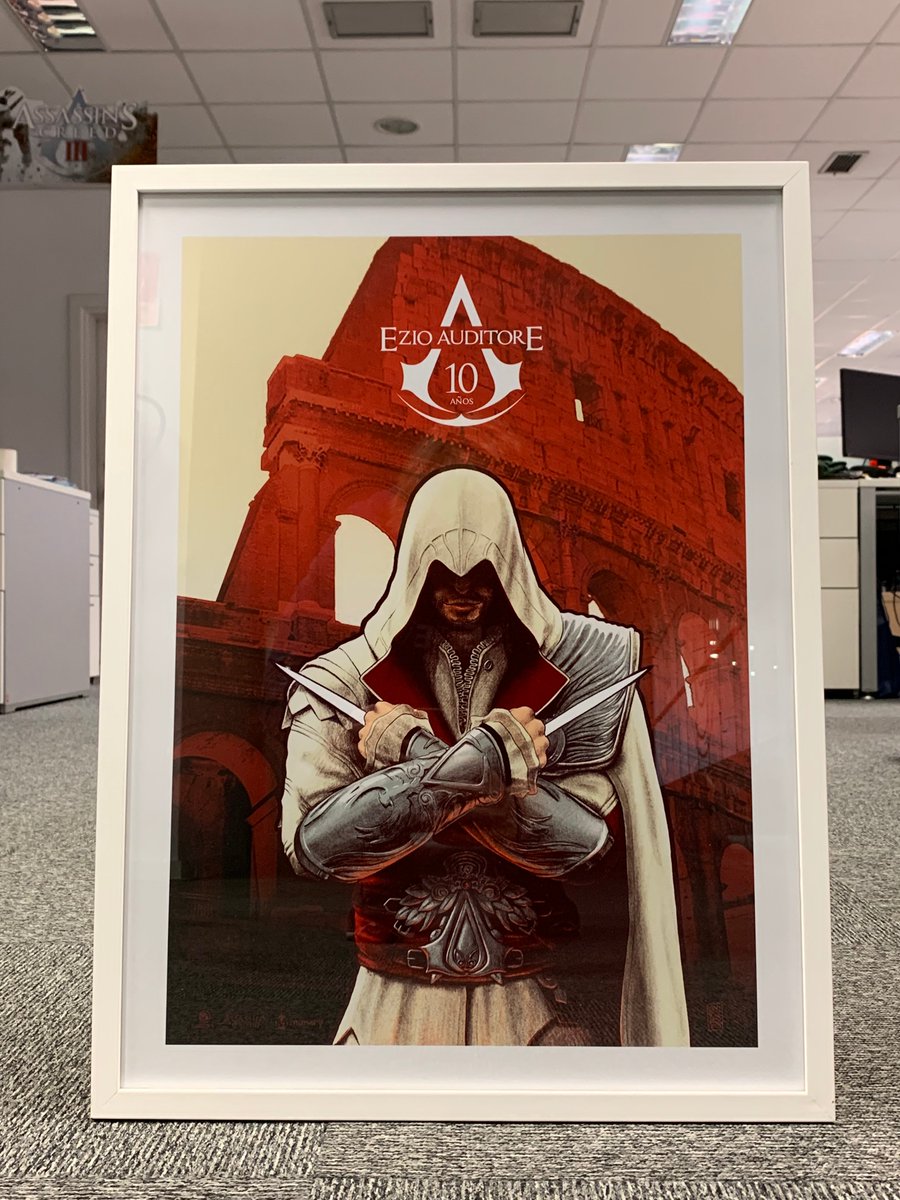 assassinsspain's tweet photo. Hace 10 años, nacía un Maestro. Ezio Auditore Da Firenze. Y para celebrarlo, sorteamos esta ilustración exclusiva y única en el mundo, creada por los cracks de @Munaryart. Para participar, solo tienes que:

🔃Hacer RT a este Tweet
👉Seguir a @Munaryart 
👉Seguir a @assassinsspain https://t.co/0yRPCmk19O
