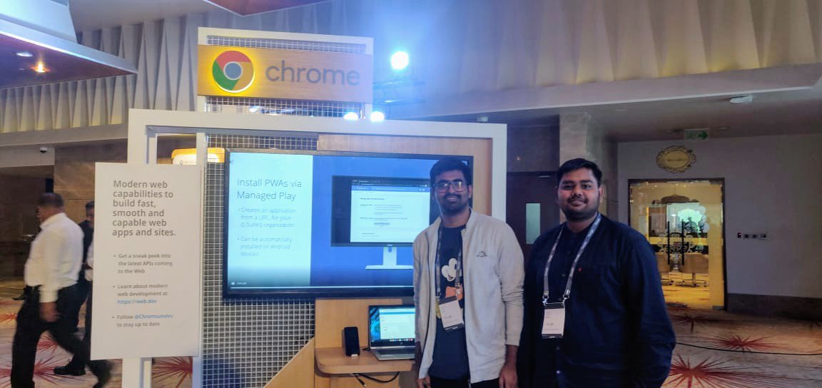 GoogleDevsIN's tweet image. Our Google Developer Experts are in the house😎
Meet @imthepk, GDE for #Flutter and @harshithdwivedi, GDE for #Firebase at the engagement booths at #GFMIndia.
Don't miss out on any sessions, tune in to the livestream here 👉 youtube.com/watch?v=gYwBs_…