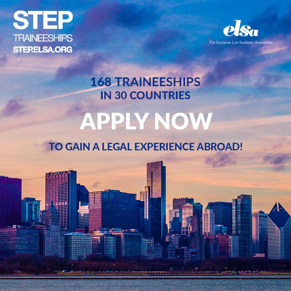 Haku STEP-työharjoittelupaikkoihin on avoinna! Tarjolla on lähes 170 erilaista harjoittelupaikkaa, joista voit hakea enintään kolmeen.

STEP tarjoaa sinulle useita mahdollisuuksia riippumatta siitä, oletko ensimmäisen vuoden opiskelija vai jo valmistunut.

step.elsa.org