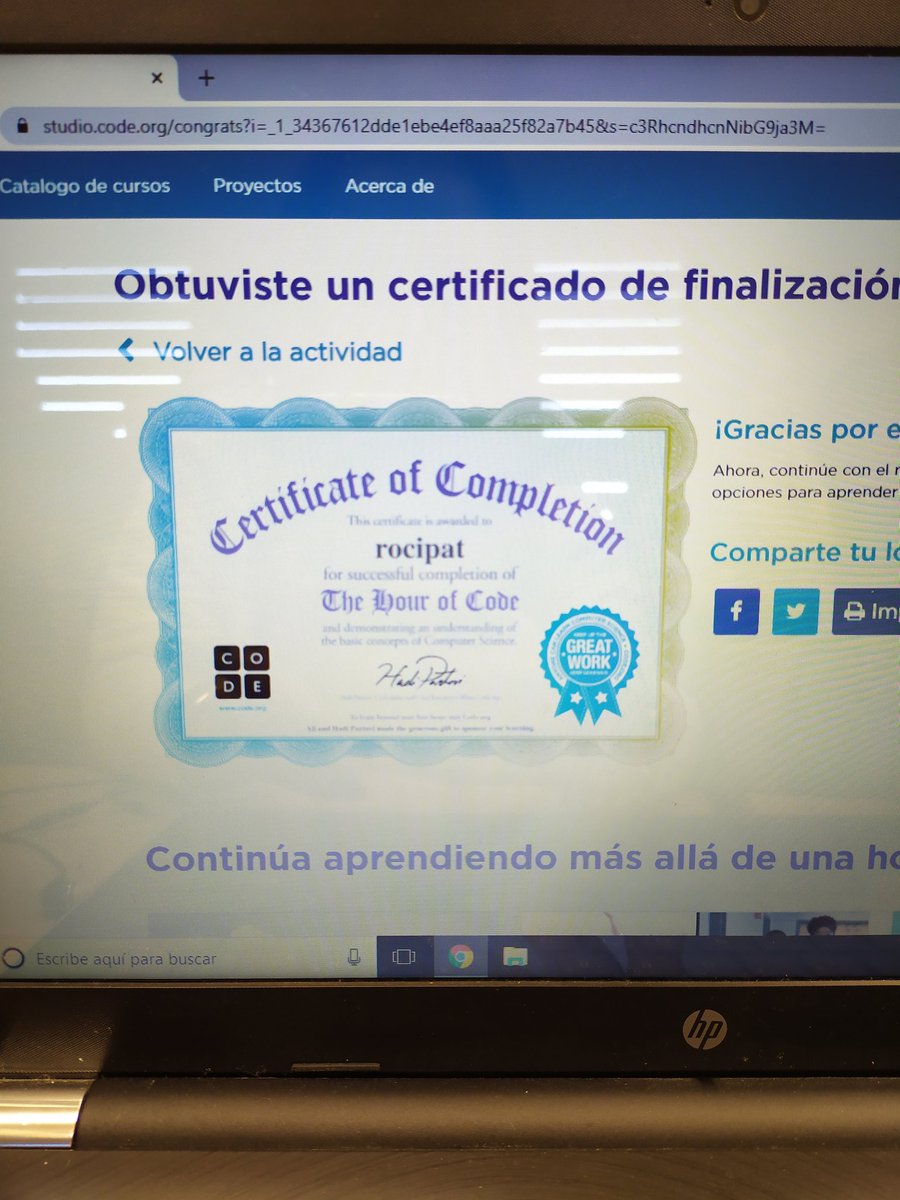 BenetRocio's tweet photo. Conseguido nuestro diploma después de haber trabajado con la programación de robots en la clase de Nuevas Tecnologías #1013A @PatriciaJovani https://t.co/rp1nQEB44w