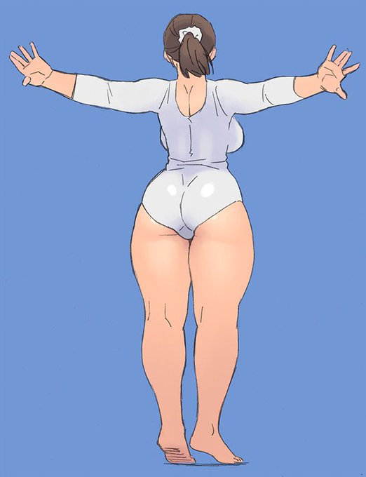 レオタのお尻模写、もっとこう、デフォルメを強めていきたい 