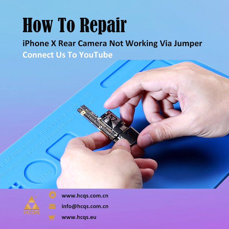 HCQS_Shenzhen's tweet photo. How to fix iPhone X rear camera not working? Check out our tutorial: https://t.co/6V8flYxqdA
#hcqs #youtube #repairshop #repair #iphone #iphonerepair #iphonex #rearcamera #backcamera #repairstore #tutorial #guide #technician #professional #motherboard #chip #logicboard https://t.co/QbiyWeKf0u
