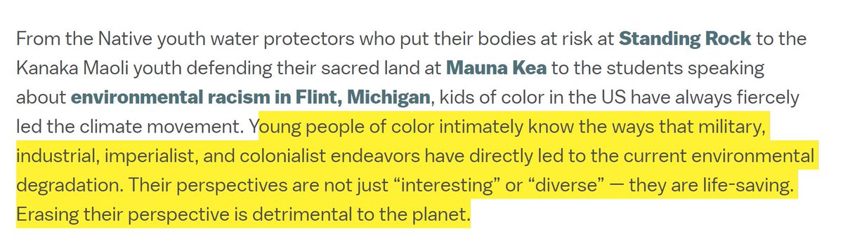 If the AFR gave space to people of colour in Australia or from developing countries, its readers would be faced with activists and campaigners who point out that climate justice means acknowledging how developing countries bear the brunt of impacts:  https://www.vox.com/identities/2019/10/11/20904791/young-climate-activists-of-color