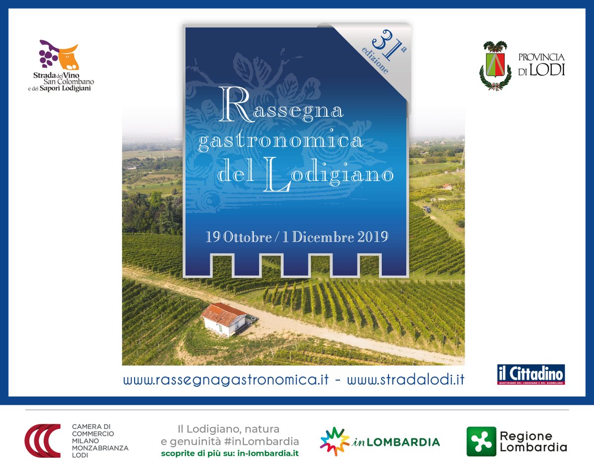 I sapori della tradizione lodigiana salgono nuovamente alla ribalta in occasione della 31a edizione della Rassegna Gastronomica del Lodigiano, che ha preso il via al 19 di ottobre e si concluderà il 1° dicembre 2019.
milanoalquadrato.com/index.php/2019… <a href="/inLOMBARDIA/">inLOMBARDIA</a> <a href="/RegLombardia/">Regione Lombardia</a>