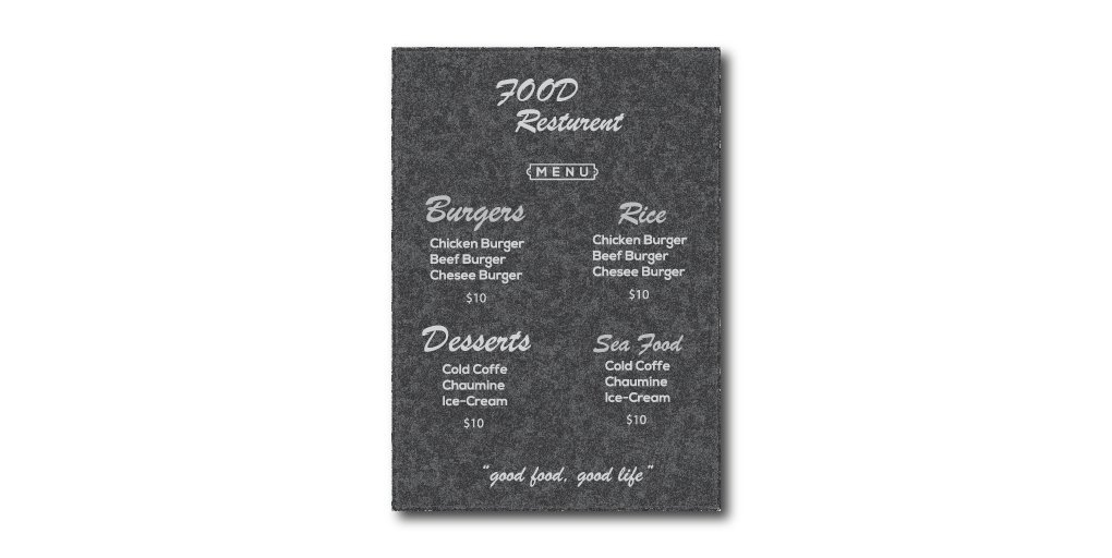 saifuldesigns's tweet image. Design 2
I am a Graphic Designer
Do you need any design? like logo, Banner, Poster, Cover restaurant menu any other design.

I offer that I will design at a cheap rate.
Just knock me

Hire me- bit.ly/32biDFl

#menudesign
#foodmenudesign
#resturantmenu
#needmenudesigner