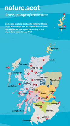 Did you know that we manage all or part of 29 Nature Reserves across Scotland.  Providing opportunities for people to access, enjoy and connect with nature.  There have been an incredible 750,000 annual visits.  More at: nature.scot/nnr  #connectingpeopleandnature