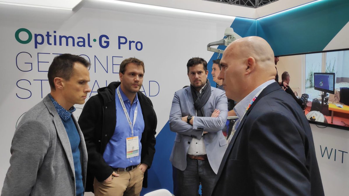 MotorikaM's tweet photo. Full house #MEDICA2019! Fantastic first day with some great new #partnership discussions - thank you for visiting! Stop by Hall 5 Stand M19 to learn #robotic #rehabilitation #optimalgpro #reogo @MEDICATradeFair @IsraelExport @DinHadass https://t.co/OtWDqdK67Y