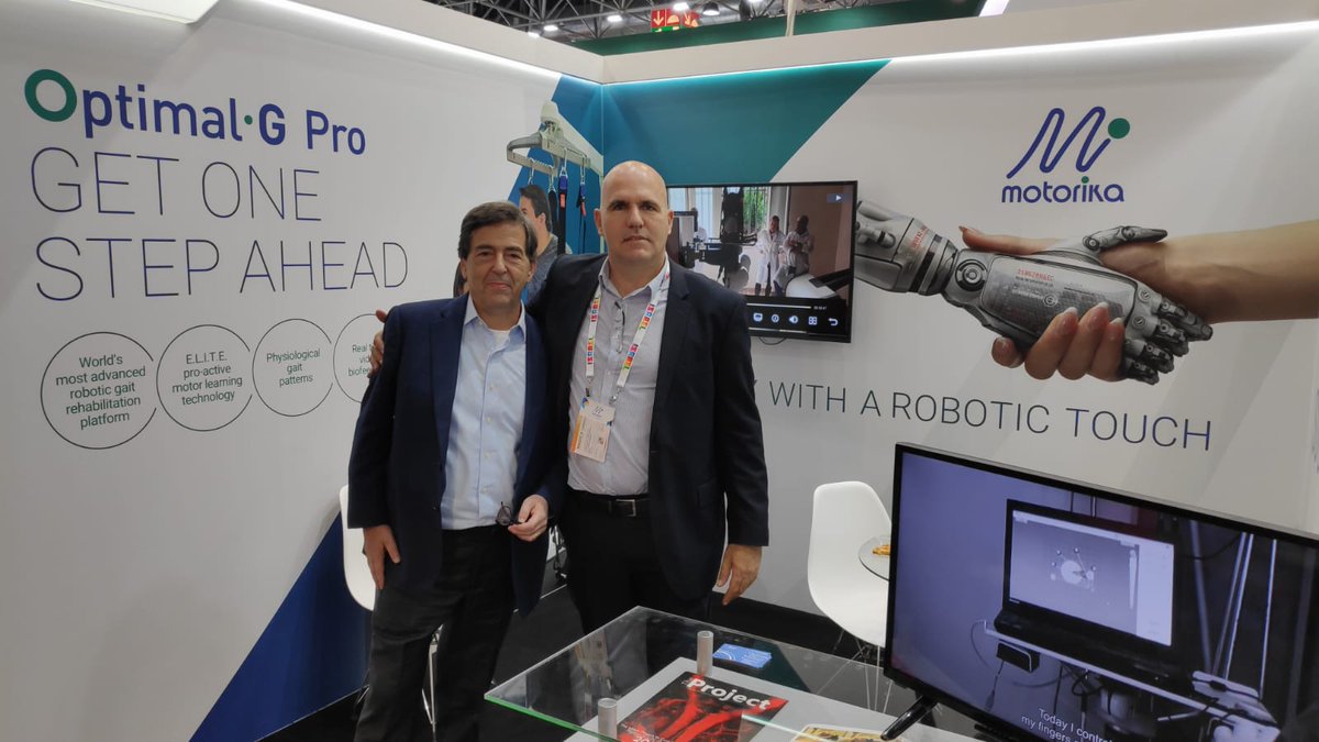 MotorikaM's tweet photo. Full house #MEDICA2019! Fantastic first day with some great new #partnership discussions - thank you for visiting! Stop by Hall 5 Stand M19 to learn #robotic #rehabilitation #optimalgpro #reogo @MEDICATradeFair @IsraelExport @DinHadass https://t.co/OtWDqdK67Y