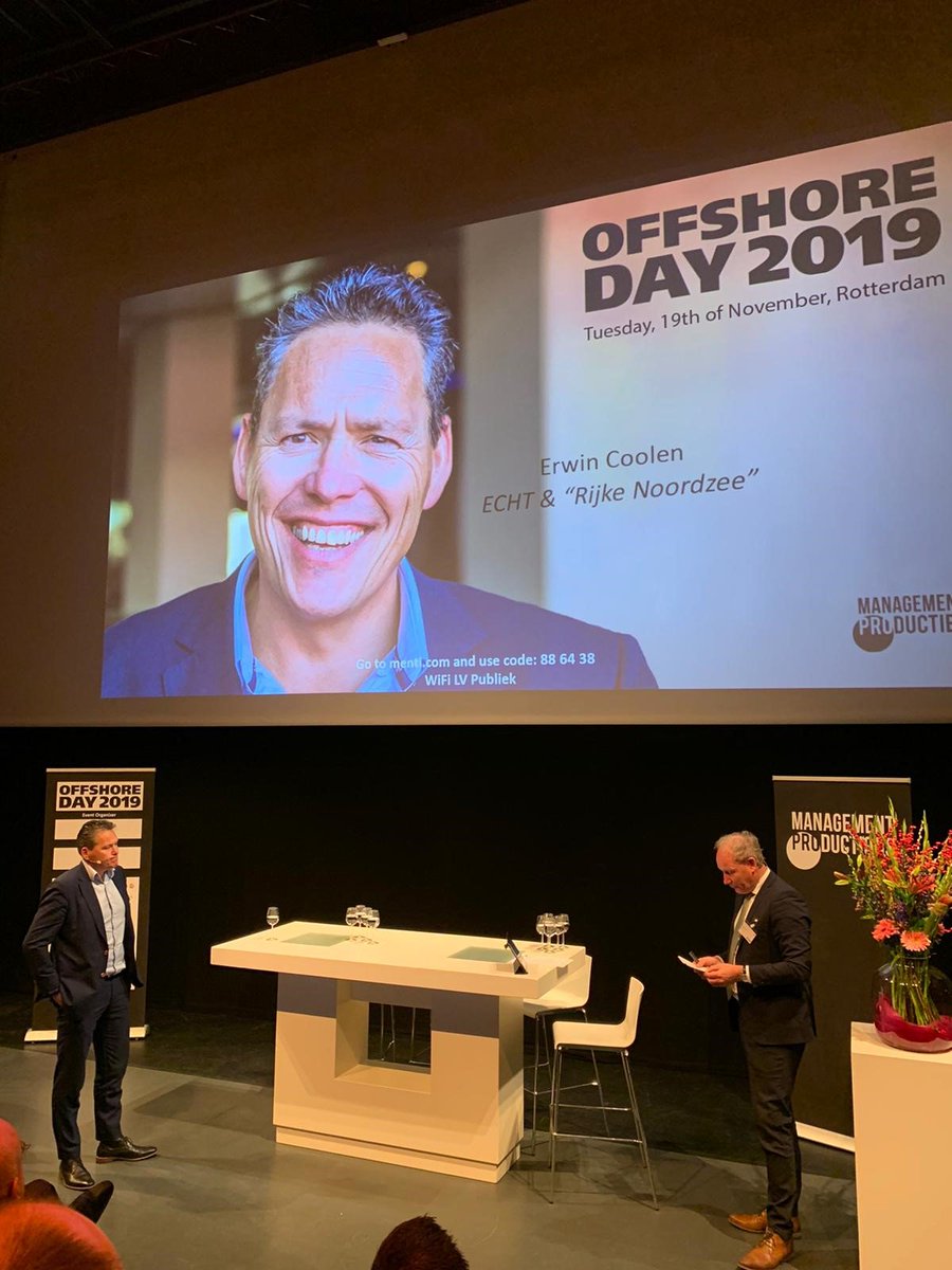 Today, Erwin Coolen, Programmanager Rijke Noordzee and director ECHT opens the Offshore Day as keynote speaker  The Offshore Day is the high-end conference for offshore wind, oil &amp; gas
<a href="/MProducties/">ManagementProducties</a> @denoordzee