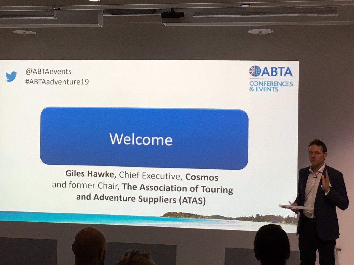 keithcartwright's tweet photo. Getting under way at the @abtaevents #ABTAadventure19 conference with intro from @gileshawke. Looking forward to hearing some great speakers including @accordmarketing’s own John Corellis. https://t.co/X7KtPSfHFd