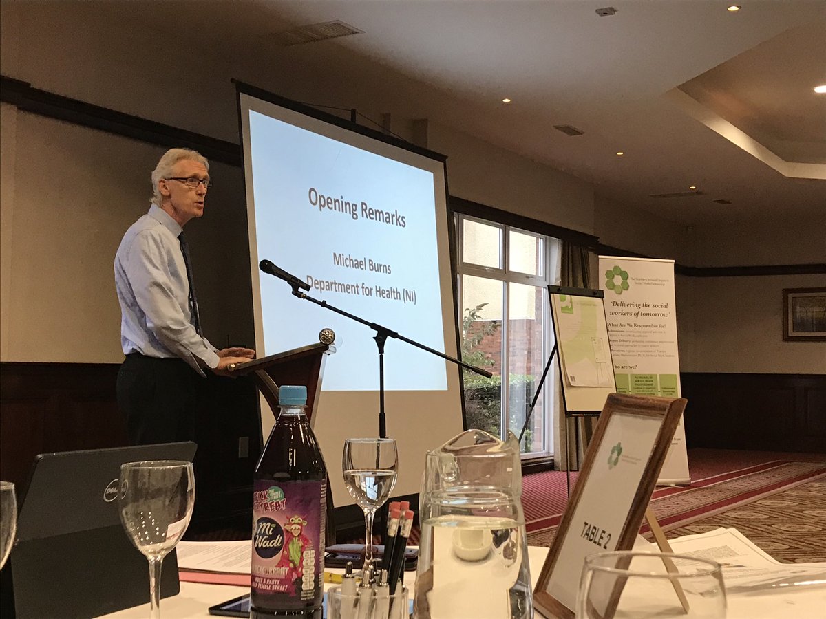 broder_joan's tweet photo. Opening remarks by Michael Burns DoH NI at the NI Degree in Social Work Annual Admissions Review. https://t.co/cclICYSg4b