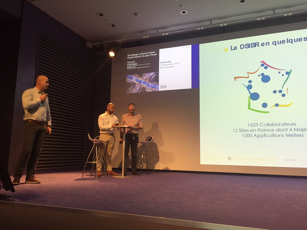 La Banque Postale témoigne à #ForumAIX2019 sur la modernisation de leur parc #IBMPowerSystems Une présentation claire de leur stratégie et leurs ambitions <a href="/a_lechevalier/">Alain Lechevalier</a> @PhilippeHans1  <a href="/stephanieplant8/">Stéphanie Bernard</a> @CathChauv <a href="/trollnyrd/">Alain Cyr</a>