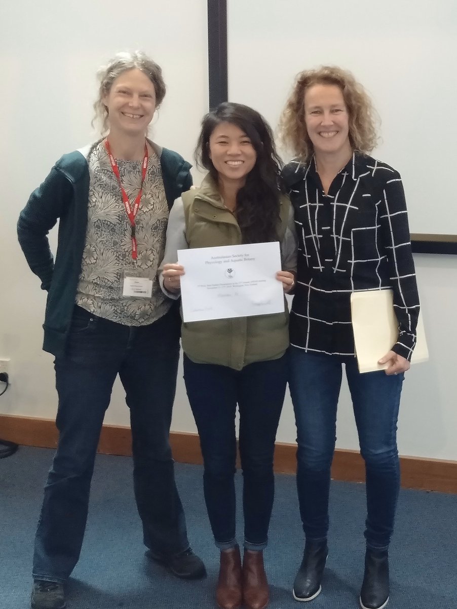 Congratulations @_MaureenHo for 2nd prize Student Talk at #aspab2019 in Wellington NZ last week. Great talk & interesting project @ASPABites #seaweed @CatrionaHurd And thanks to @judysuthrlandnz & co for great conference
