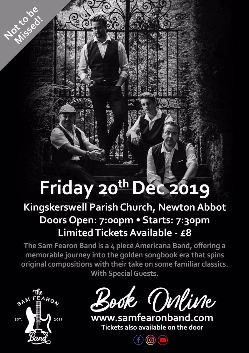Come and see me and the boys LIVE just before Christmas at a wonderful venue👍 @BBCIntroDC #Christmas