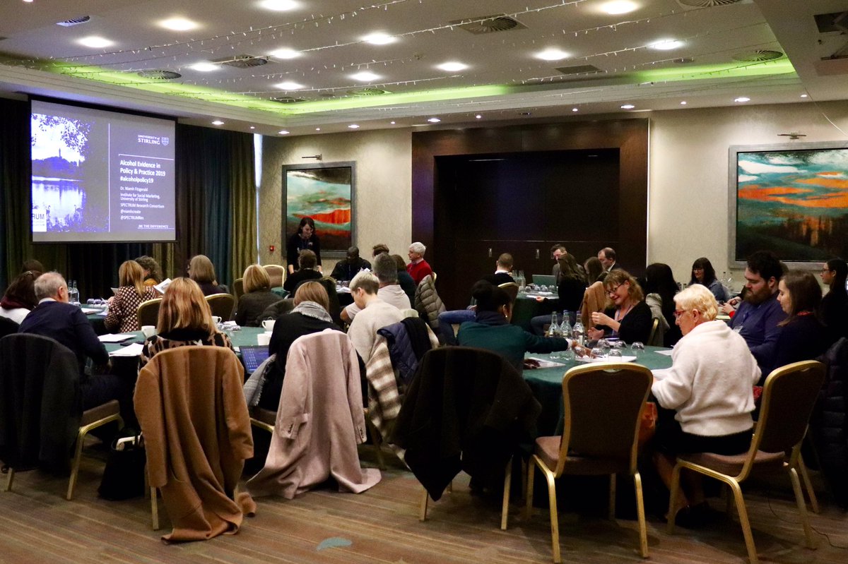 We’re in Edinburgh for the 6th Alcohol Evidence In Policy & Practice workshop now run by @SPECTRUMRes | It’s so great to see such a wide variety of delegates excited to learn about alcohol policy and practise! #alcoholpolicy19