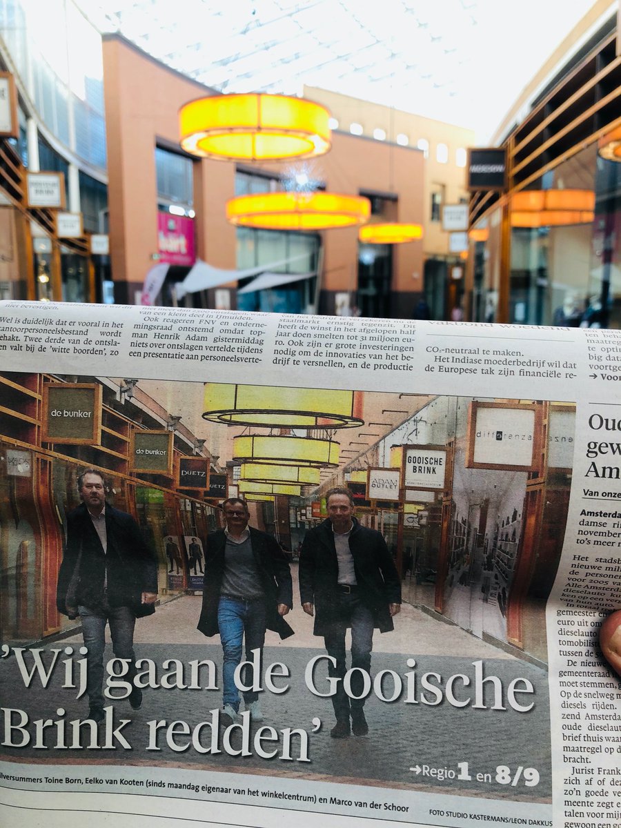 Trots op fraaie aankoop door Eelko van Kooten. Start van metamorphose van de Gooische Brink door E.CP. In nauwe samenwerking met ID bedrijfsmakelaars. En samen met de ondernemers.