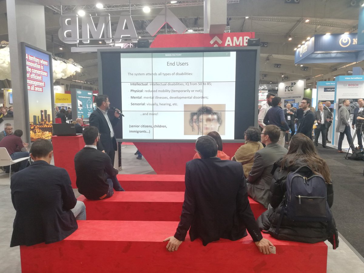 CompagnonApp's tweet photo. We are starting our first presentation on "Improving #mobility and #social #inclusion for fragile people" at the @Mobilitat_AMB  booth C349, join in! #SCEWC19 https://t.co/Dcl1FSu9xu