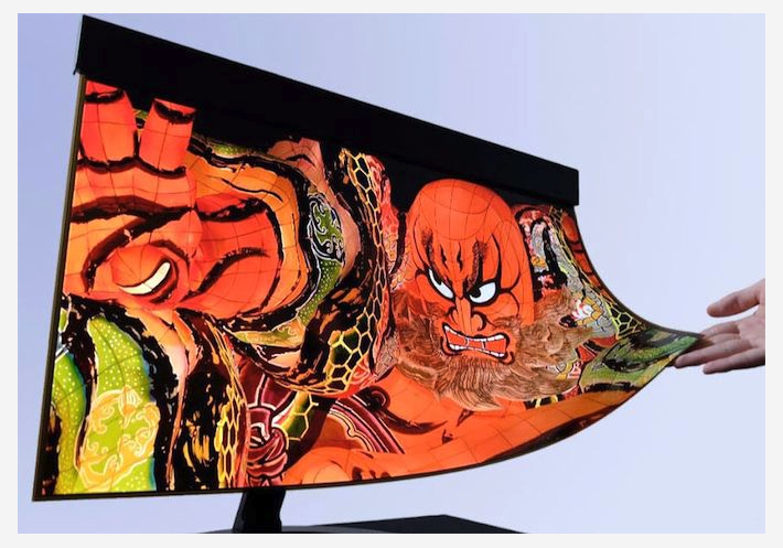 HeyPufferfish's tweet image. #TechTuesday From Samsung’s foldable #mobiledevices to handbags with #foldabledisplay screens, foldable tech has been under the spotlight for some years📱Today’s noteworthy #foldabletech, Sharp &amp;amp; NHK’s co-developed new rollable, 30-inch #OLED #display: bit.ly/35gUOxE 📺