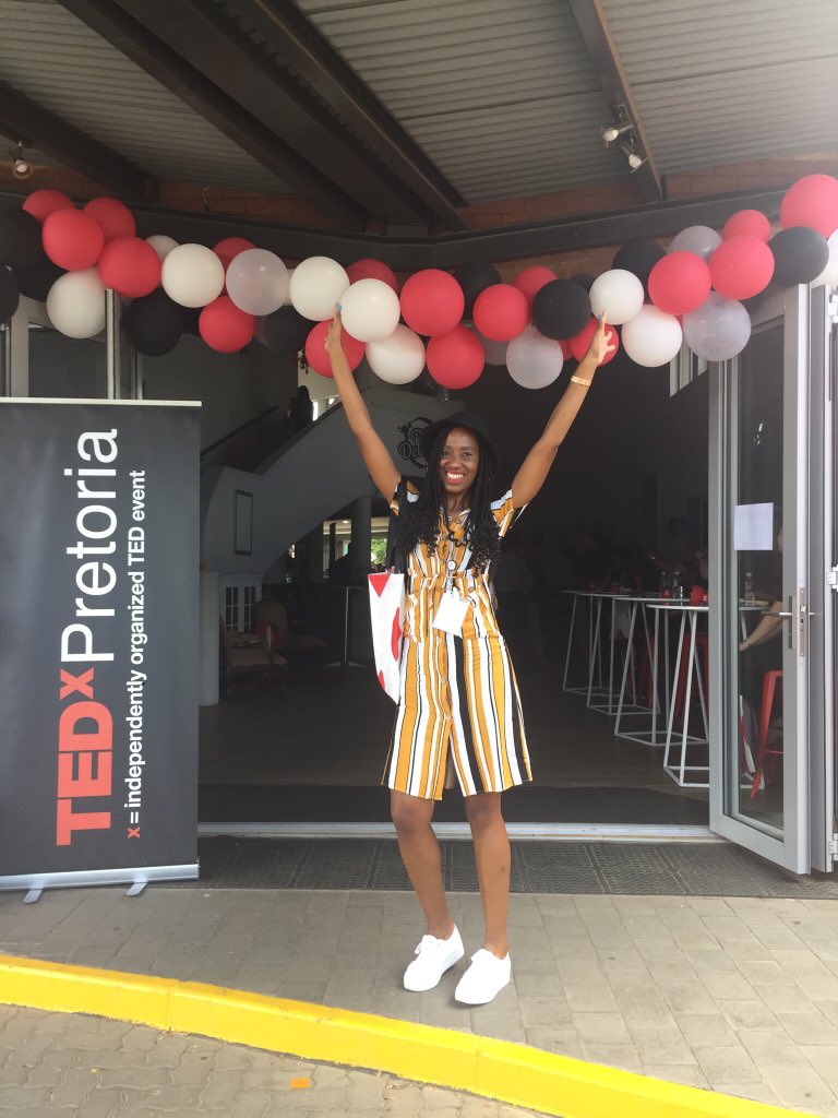 Sandz_Harris's tweet photo. So I decided to gift myself with my first Ted Talk experience the day before my birthday & I’m excited for what the day will bring!🕺🏾 Thank you @TedxPretoria 🙅🏾♀️ X marks the spot!😉 #DontBlink #DoYouBoo #BloomBaby #FlourishAndMultiply https://t.co/0QiTlfFBqj