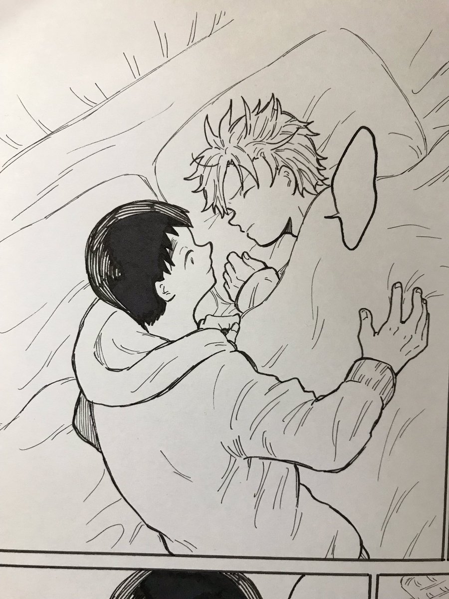 珍しくTwitterで進捗情報!本編12話のペン入れ中です! 