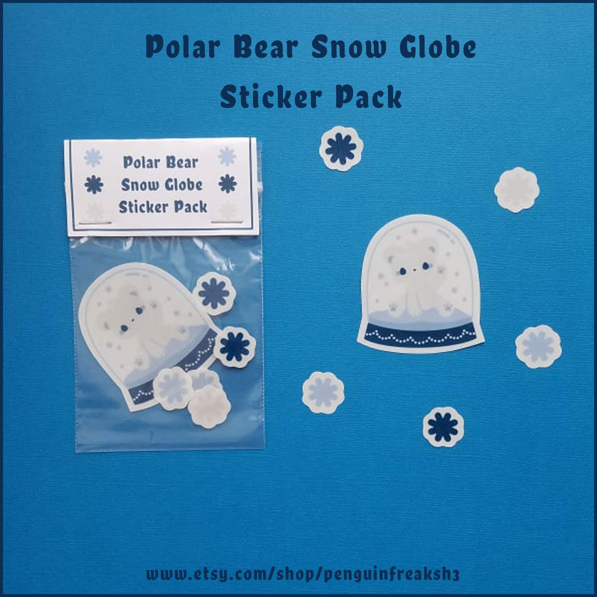 penguinfreaksh3's tweet image. Polar Bear Snow Globes ❄
These are in my #Etsy shop! Made with #clearsticker paper &amp;amp; cut out by hand. Great for planners, journals or projects. They can also make great gifts &amp;amp; #stockingstuffers! 

#polarbear #stickerpack #kawaii #stationary #stickers #snowglobe #snow #giftideas