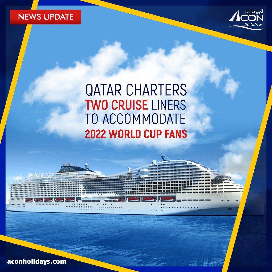 Qatar charters two cruise liners to accommodate 2022 World Cup fans.
aconholidays.com
thepeninsulaqatar.com/article/18/11/…
#qatar #qatarcruise #qatari #qatarfashion #qatarlife #qatarnews  #qatarday #qatarfifa2022 #qatarsea #qatarwithworld #qatari#Qatarmodels #qatarifood #qataria