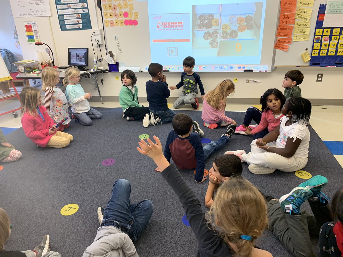 Kindergarten mathematicians hard at work 3-Act-Donut 🍩Mathing!!!! 😄<a href="/WoodlandWPS/">Woodland</a>