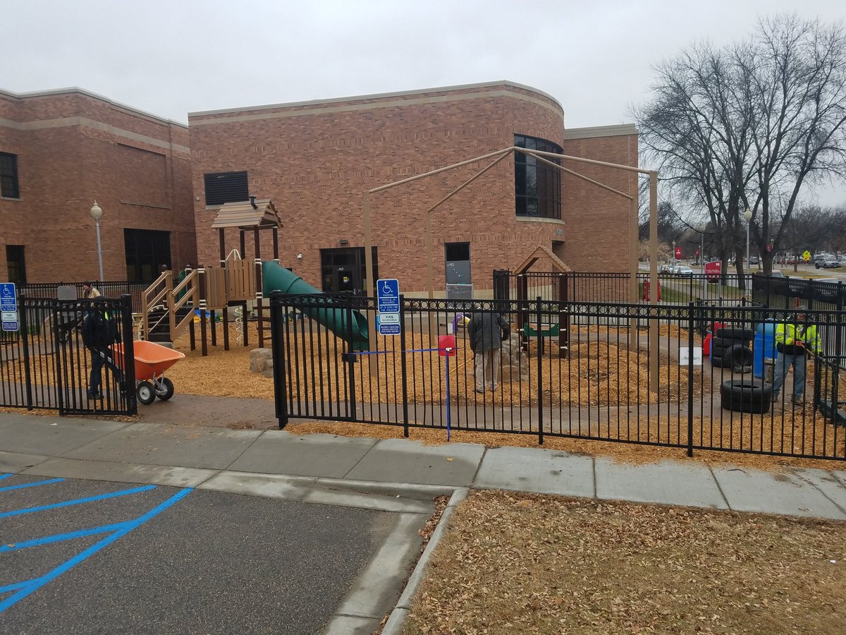No snow, so might as well spruce up the Lomen Playground!! #thinkspring