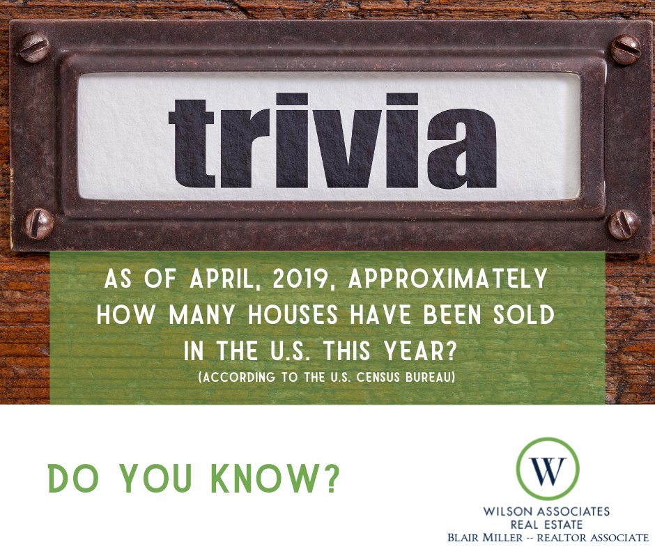 blairdmiller's tweet photo. Trivia Time! What do you think? Check back tomorrow for the answer!😀
#WilsonAssociates #WilsonAssociatesRealEstate #TriviaTime https://t.co/1cD5wREQcj