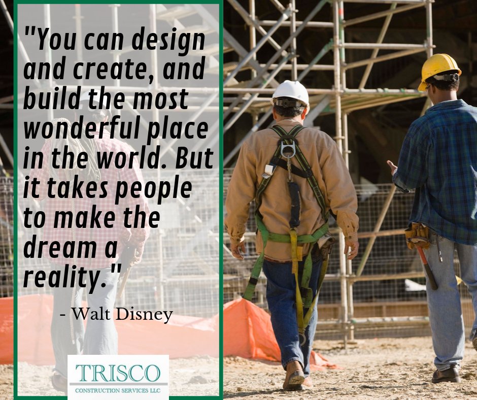 TriscoServices's tweet image. With people, all dreams become a reality! #WaltDisney #DesignandCreate