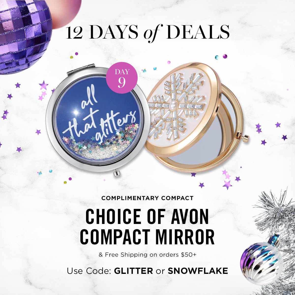 roombaba's tweet photo. Your choice ...choose your free gift...use code GLITTER or SNOWFLAKE... https://t.co/aCnkRa8kcd #12daysofdeals #freebie #mirror https://t.co/HIUUCSJB3D