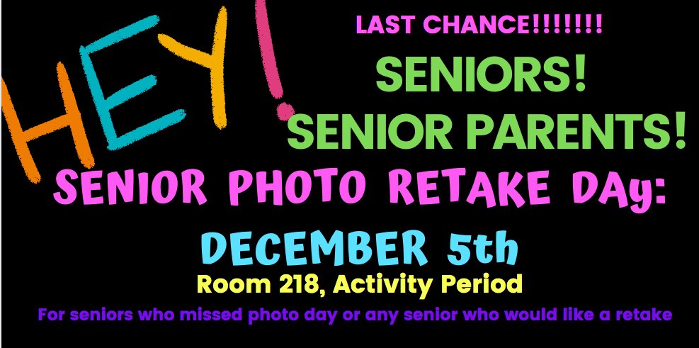 Last chance to retake your photos!