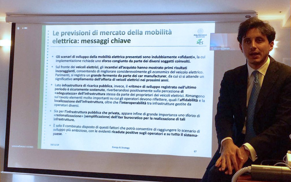 Renantis_'s tweet photo. Our colleagues took part in a training session by @franzo_simone of @EnergyStrategyG on the new edition of #SmartMobilityReport 2019, its opportunities & challenges. Will the efforts to reach PNIEC targets open new scenarios for services to the #ElectricalMarket? #flexibility https://t.co/1gbg1L3Sn8
