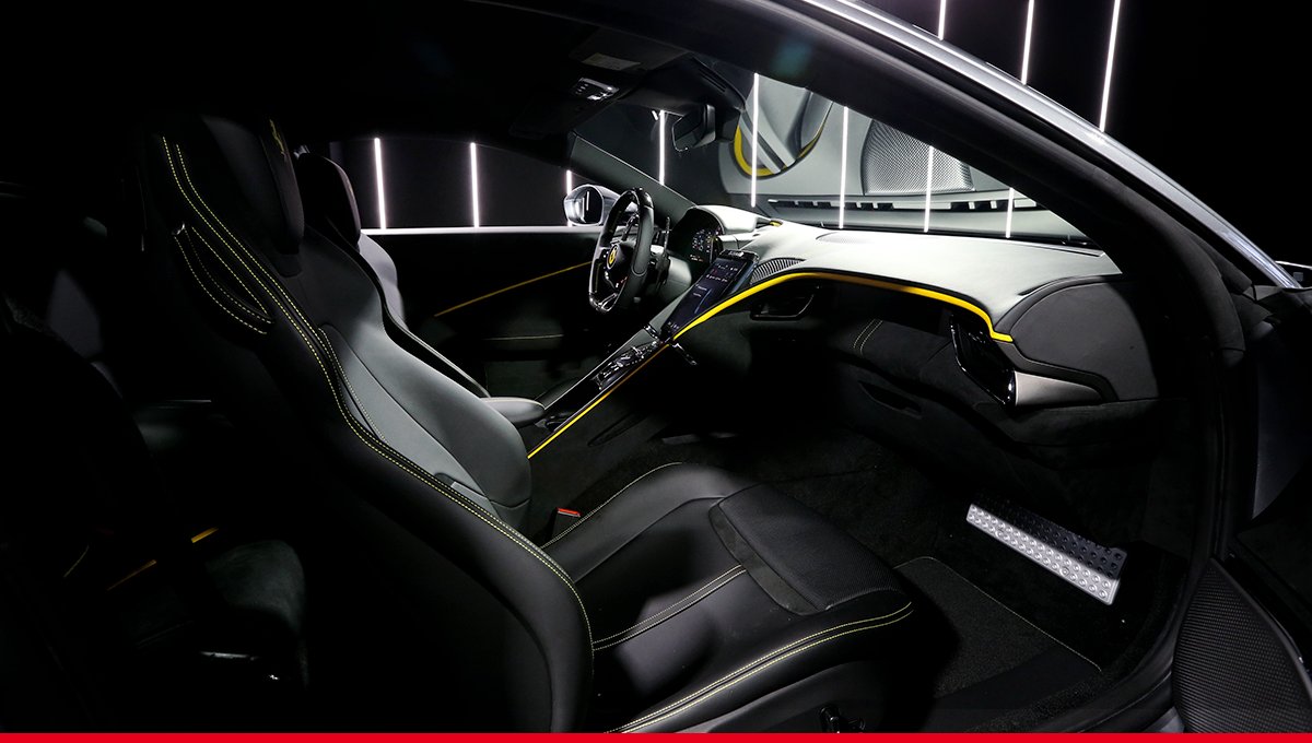 Ferrari's tweet photo. The #FerrariRoma’s stunning chassis and incredible detailing represent a new generation of excellence. Sporty luxury takes the lead in the #LaNuovaDolceVita era. #Ferrari https://t.co/juCSuLpL7o
