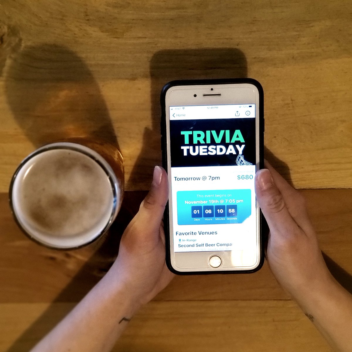 secondselfbeer's tweet photo. Second Self has trivia with TrivNow every Tuesday from 7PM to 9PM. It is so easy to play and you can joy any time during the 2 hours. There are chance to win cash and house prizes. Play against everyone or as a group!
#triviatuesday #trivnow #sipsecondself https://t.co/ppLfsbRvY8