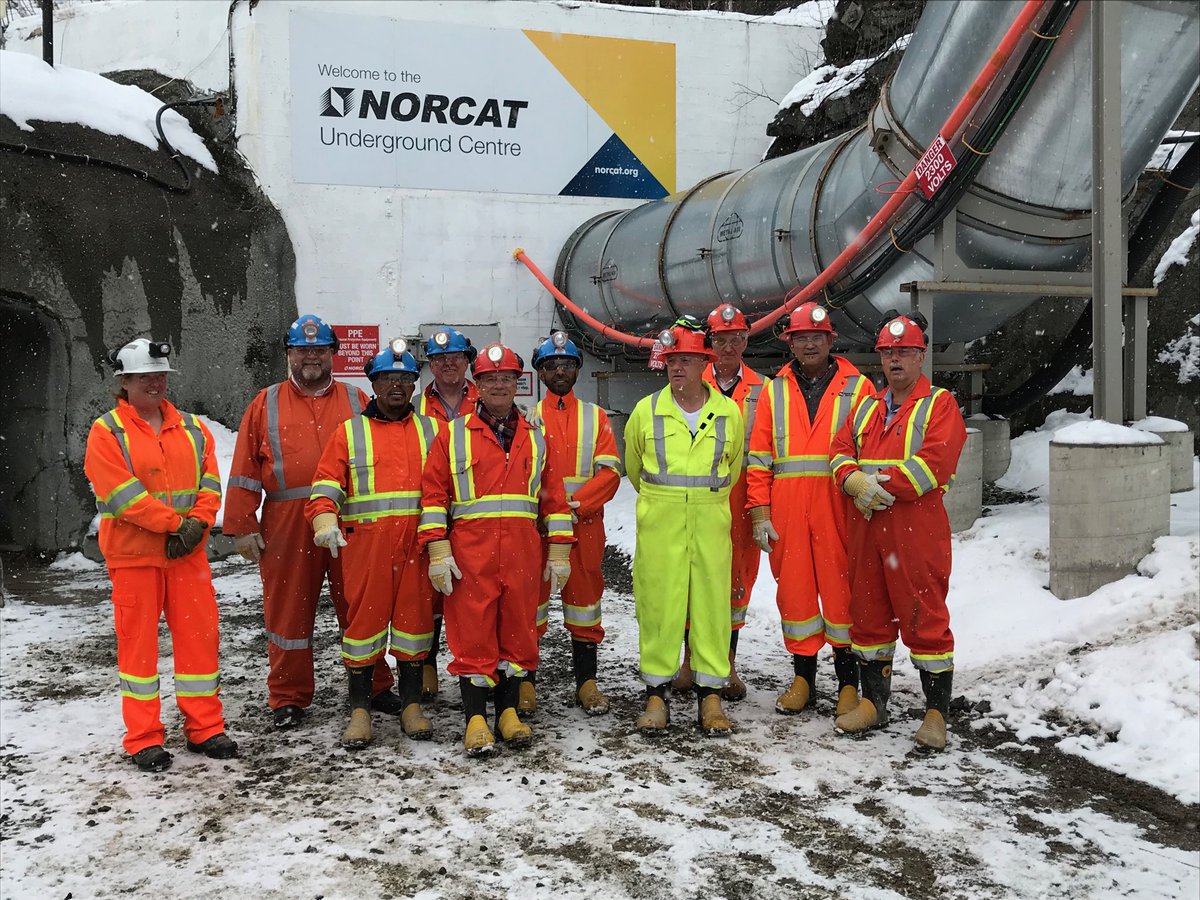 Mandela Mining Precinct from South Africa touring Norcat Test Mine this morning.  Thank you Carole for a great tour.  ⁦<a href="/ResourcefulCity/">Resourceful City Sudbury</a>⁩ ⁦<a href="/NORCAT/">NORCAT</a>⁩